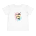 Faith Over Fear Toddler Tee — Pastel Watercolor Inspirational Kids Shirt