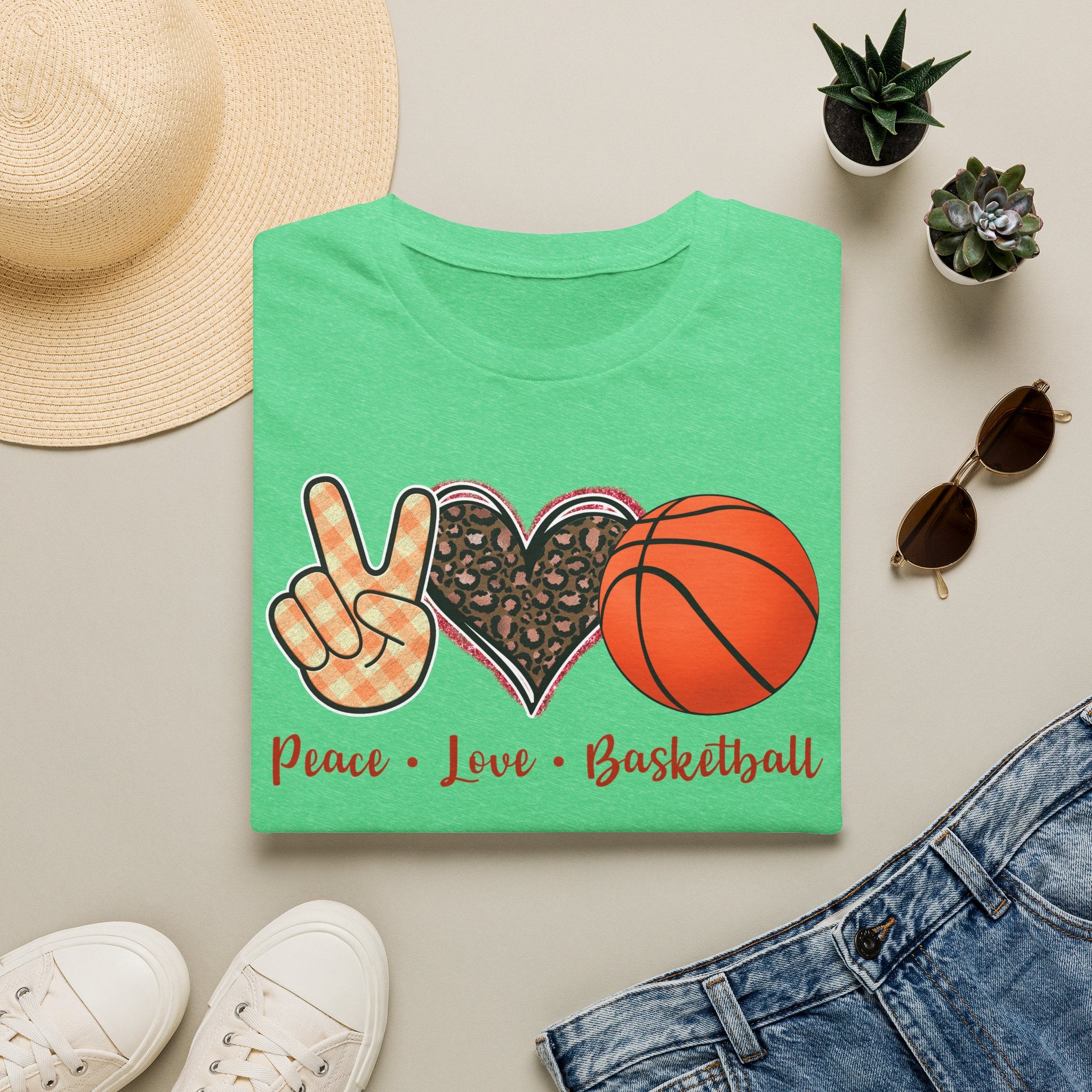 Peace Love Basketball T-Shirt