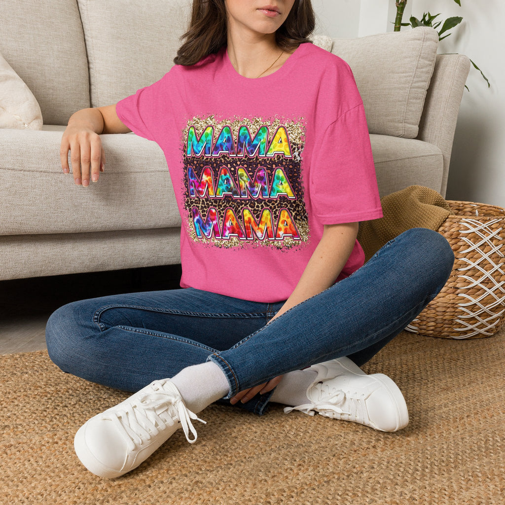 Mama Tie-Dye Graphic T-Shirt — Colorful Retro Tee for Moms