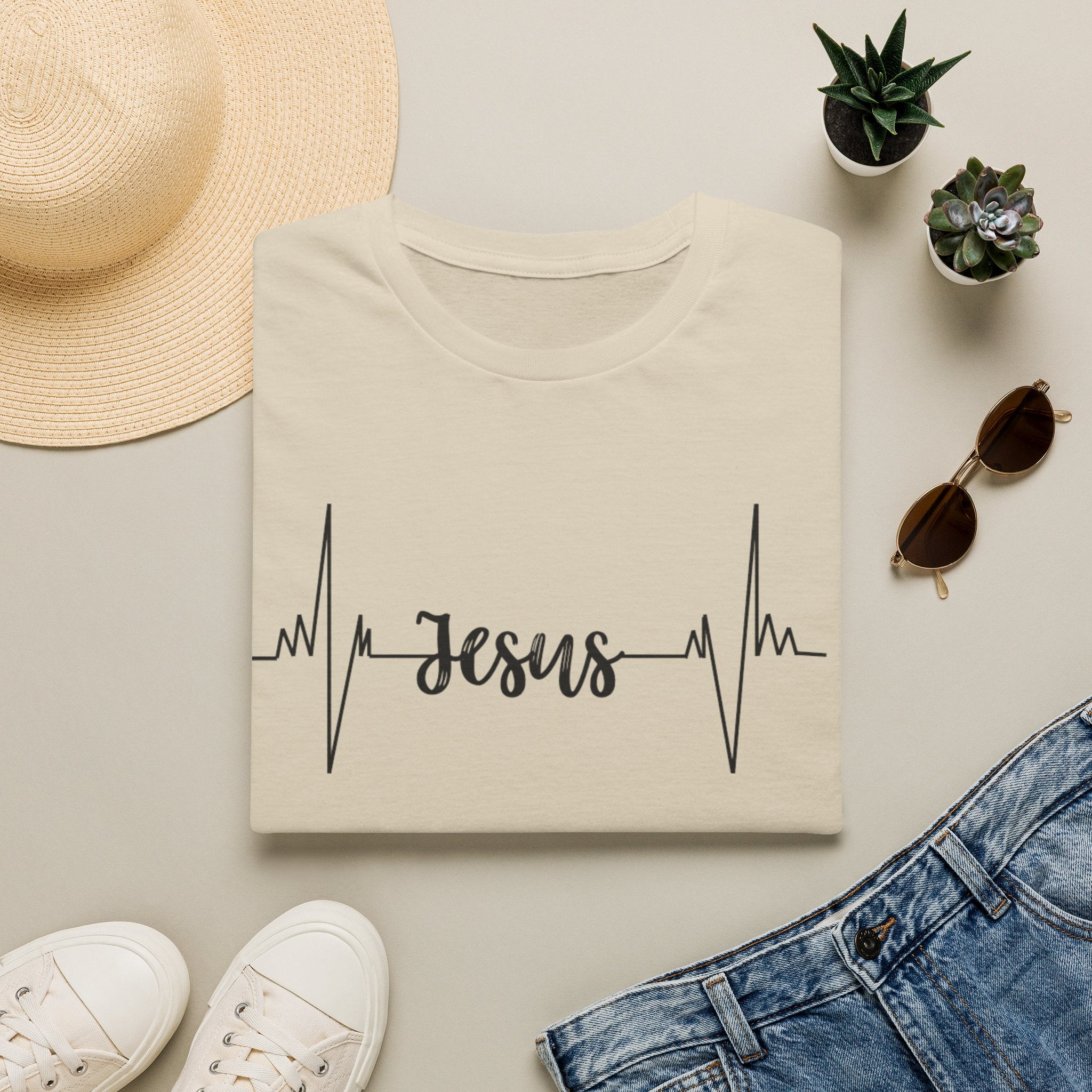 Jesus Heartbeat T-Shirt — Christian Faith Graphic Tee