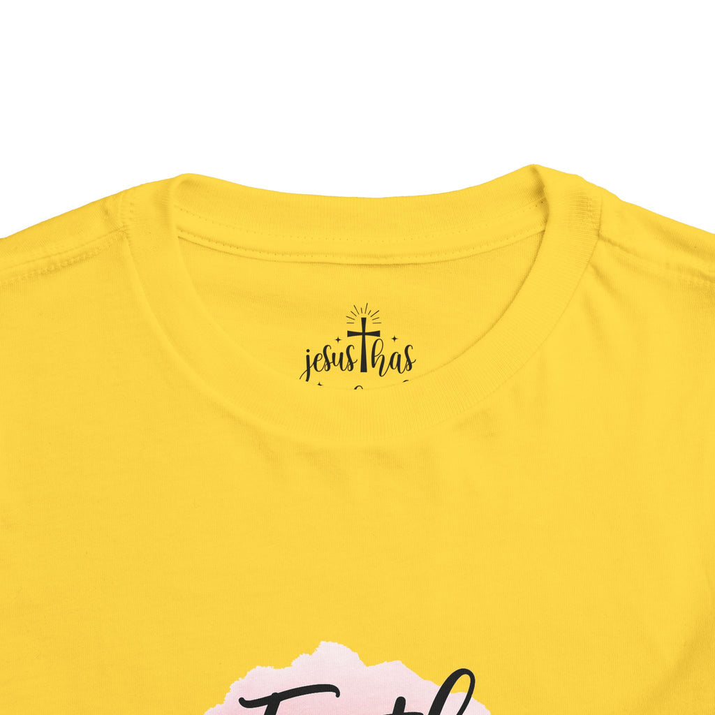 Faith Over Fear Toddler Tee — Pastel Watercolor Inspirational Kids Shirt