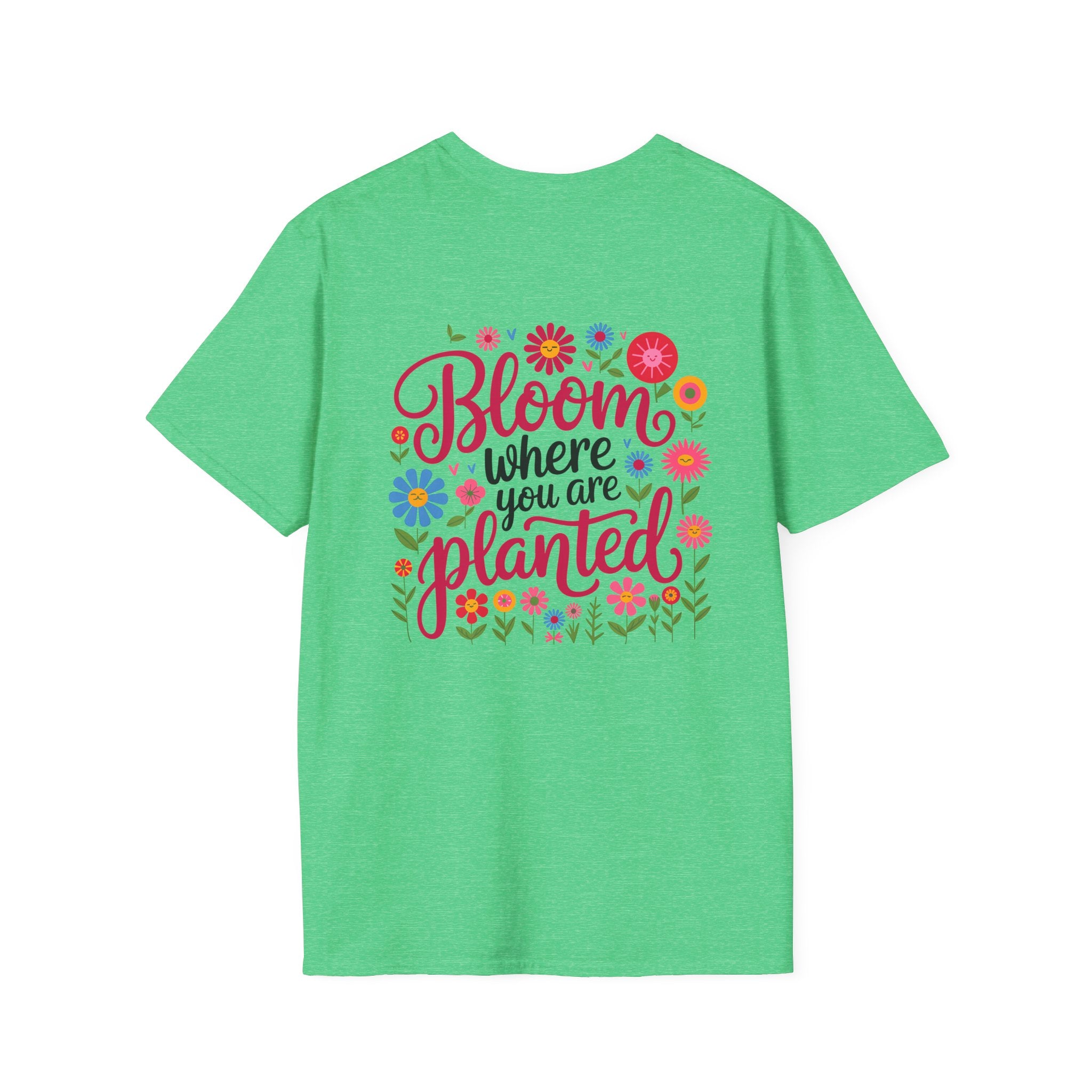 T-Shirt — 'Sunshine and Serendipity' Minimal Floral Chest Logo Tee