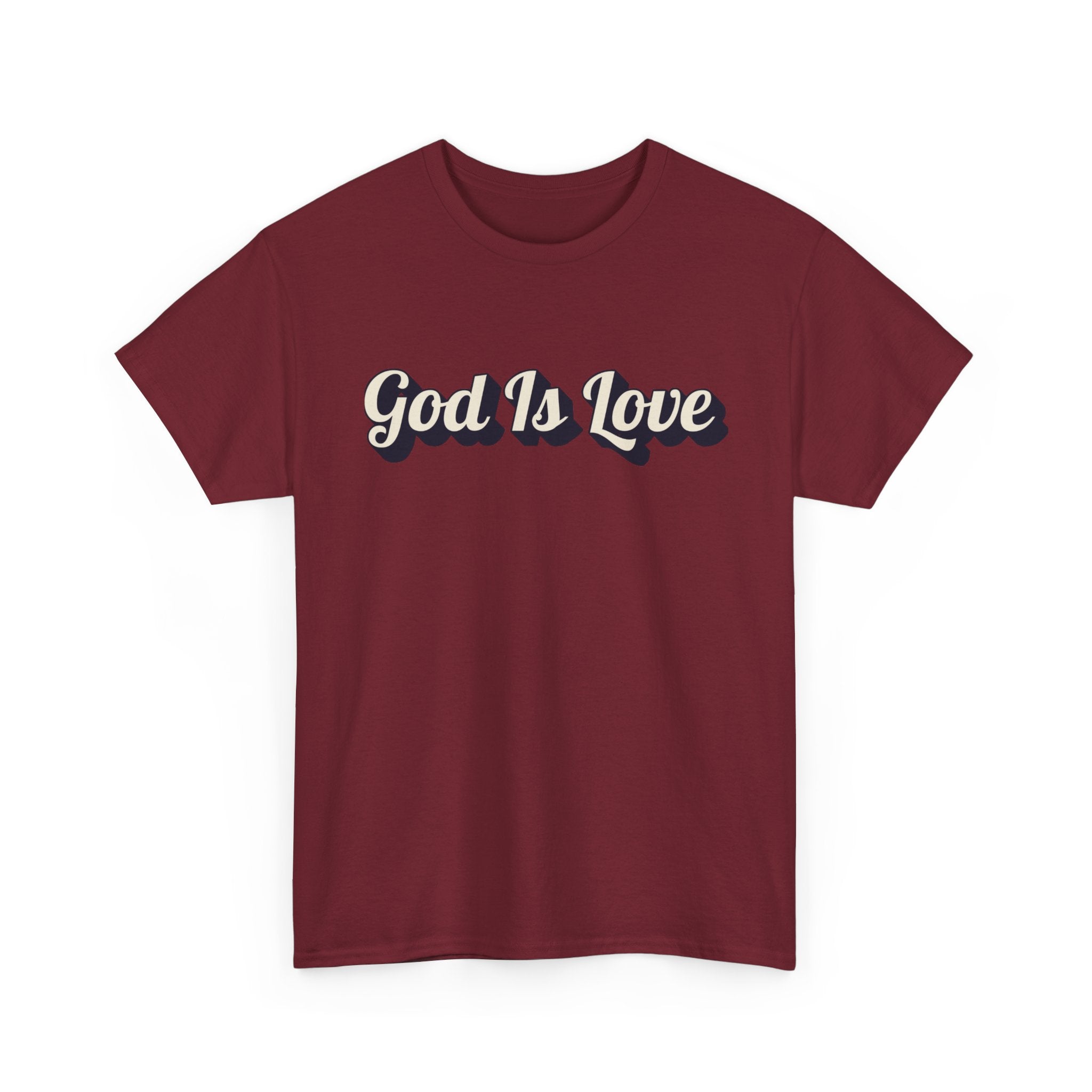 God Is Love T-Shirt — Retro Script Christian Tee