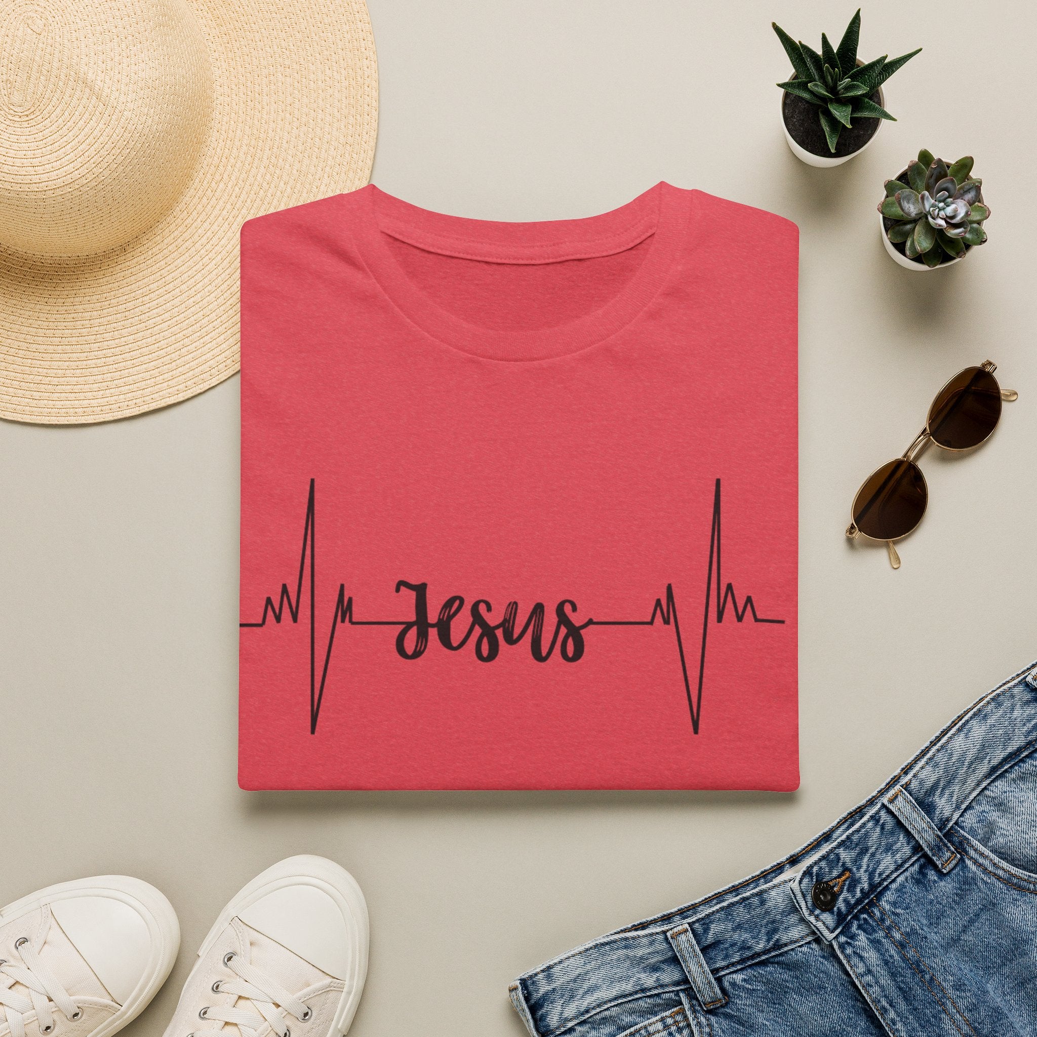 Jesus Heartbeat T-Shirt — Christian Faith Graphic Tee