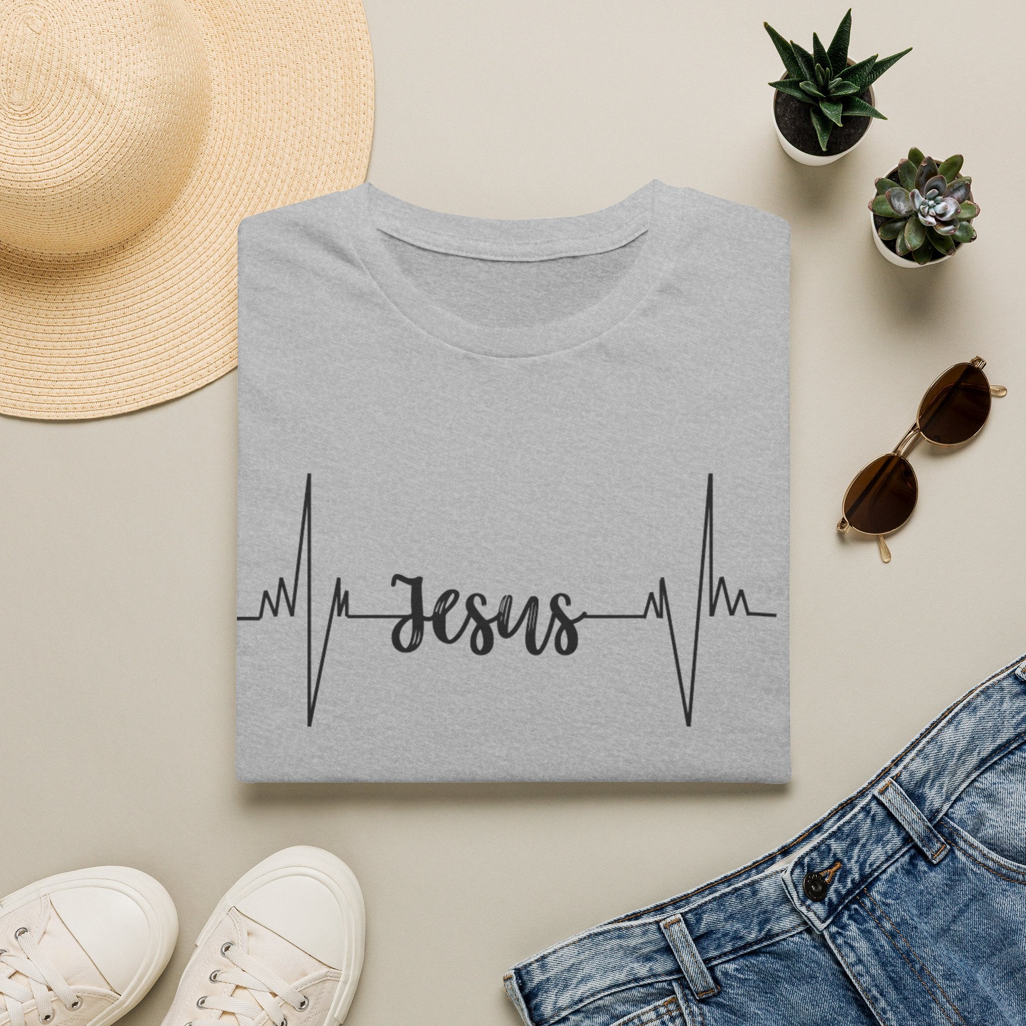 Jesus Heartbeat T-Shirt — Christian Faith Graphic Tee