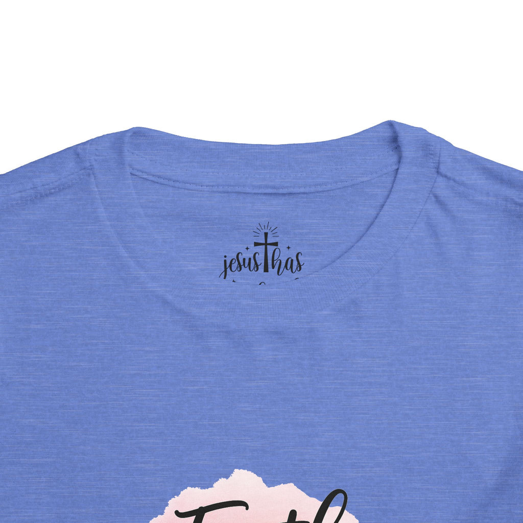 Faith Over Fear Toddler Tee — Pastel Watercolor Inspirational Kids Shirt