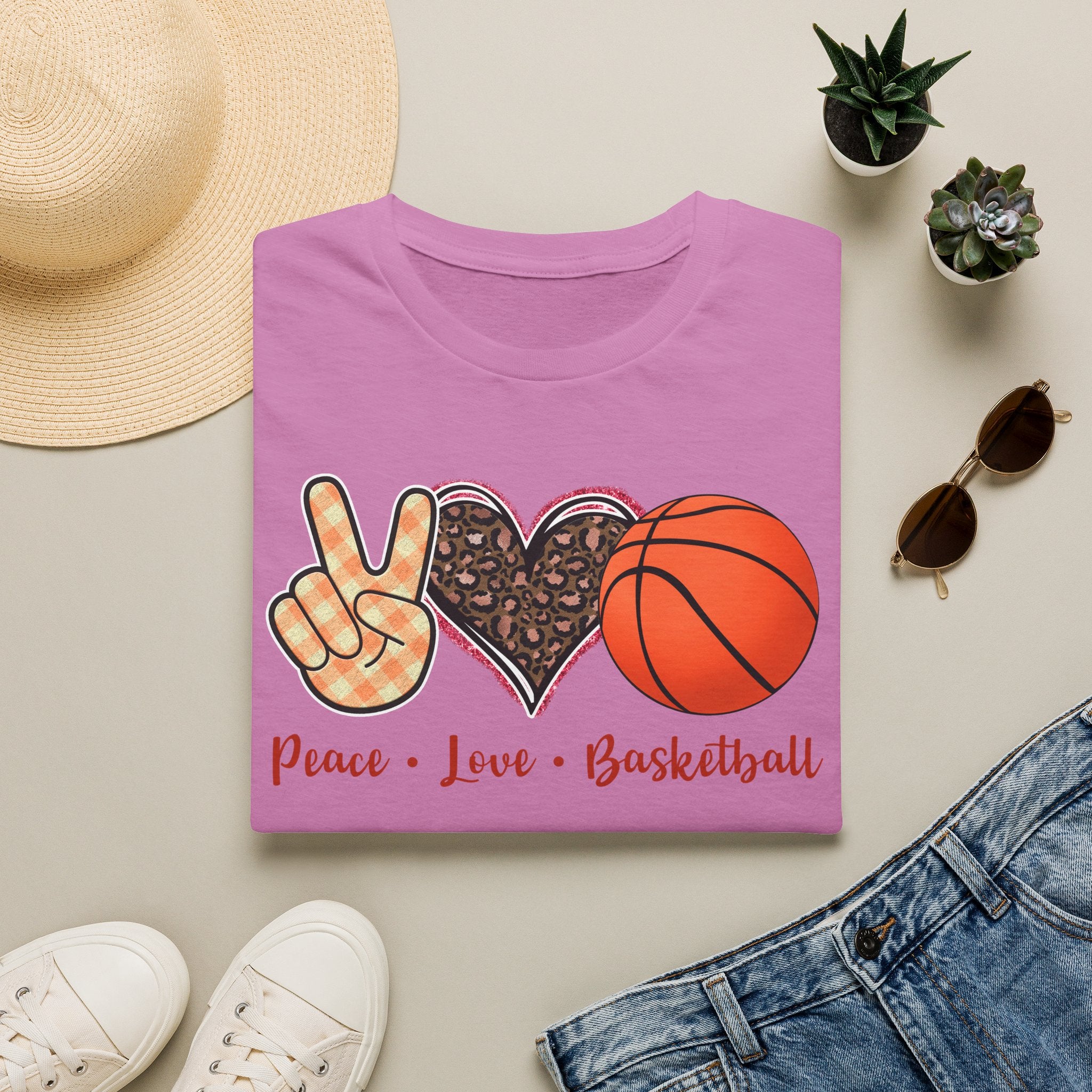 Peace Love Basketball T-Shirt