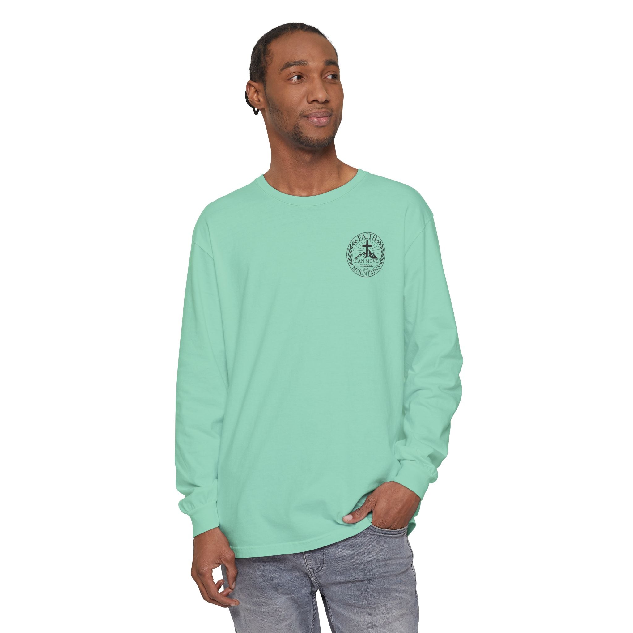 Faith Can Move Mountains Long Sleeve Tee
