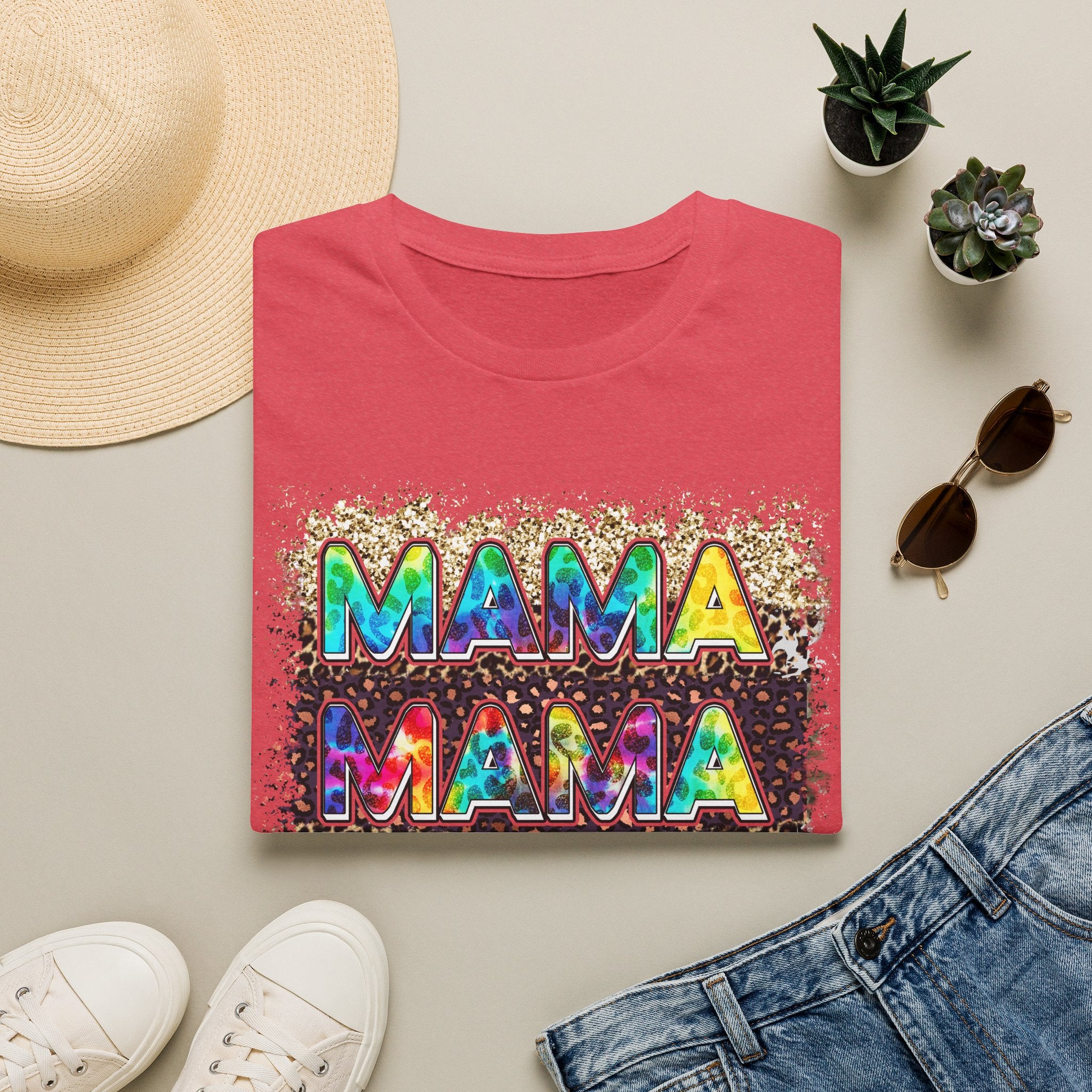 Mama Tie-Dye Graphic T-Shirt — Colorful Retro Tee for Moms