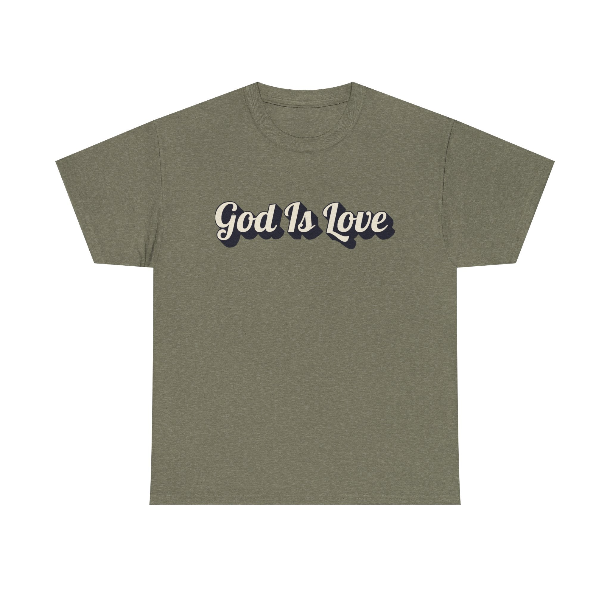 God Is Love T-Shirt — Retro Script Christian Tee