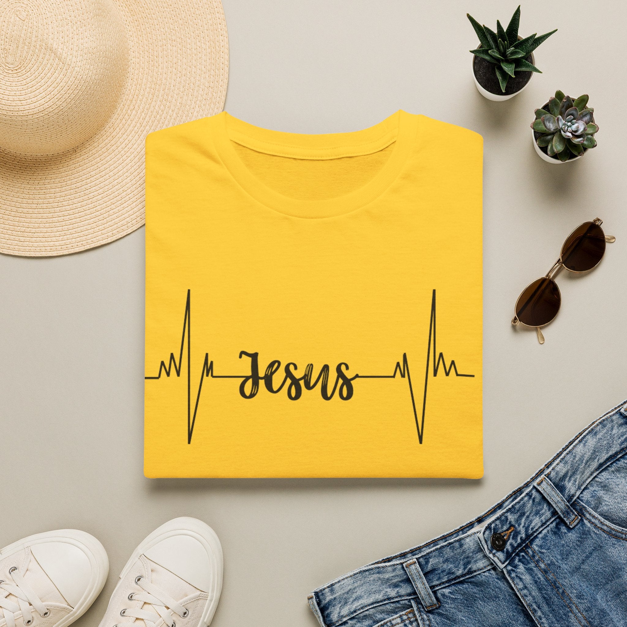 Jesus Heartbeat T-Shirt — Christian Faith Graphic Tee