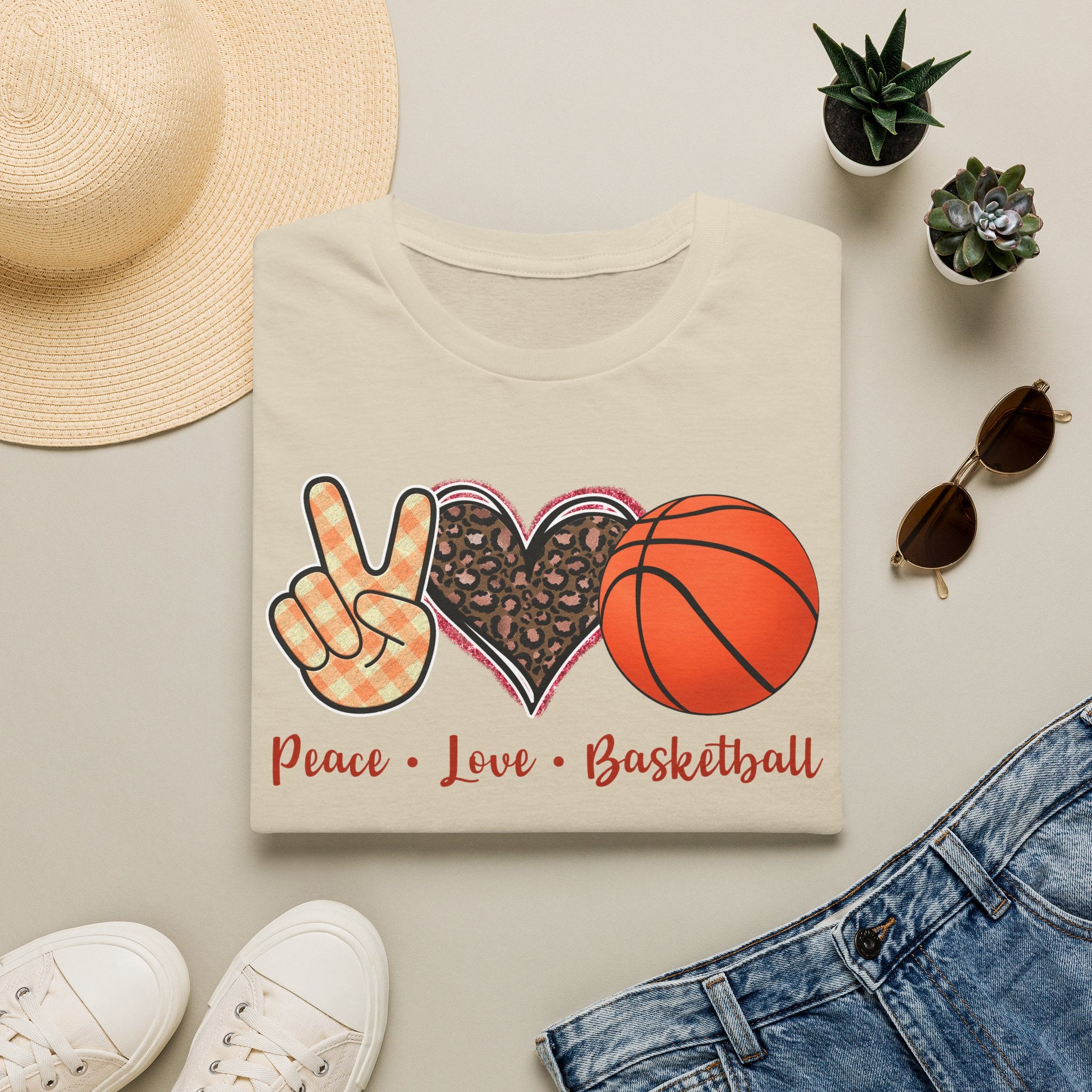 Peace Love Basketball T-Shirt