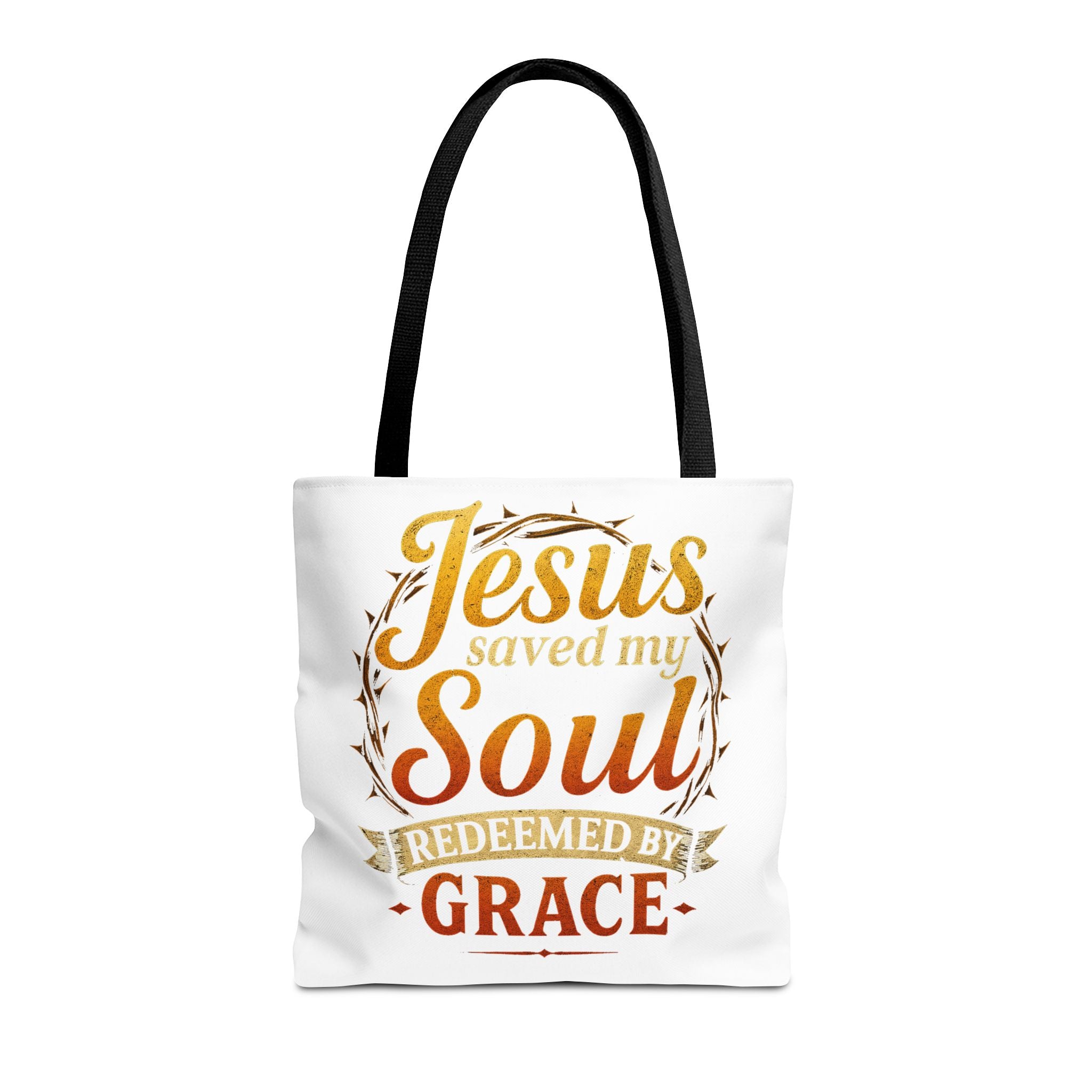Canvas Tote Bag — "Jesus Saved My Soul, Redeemed by Grace"