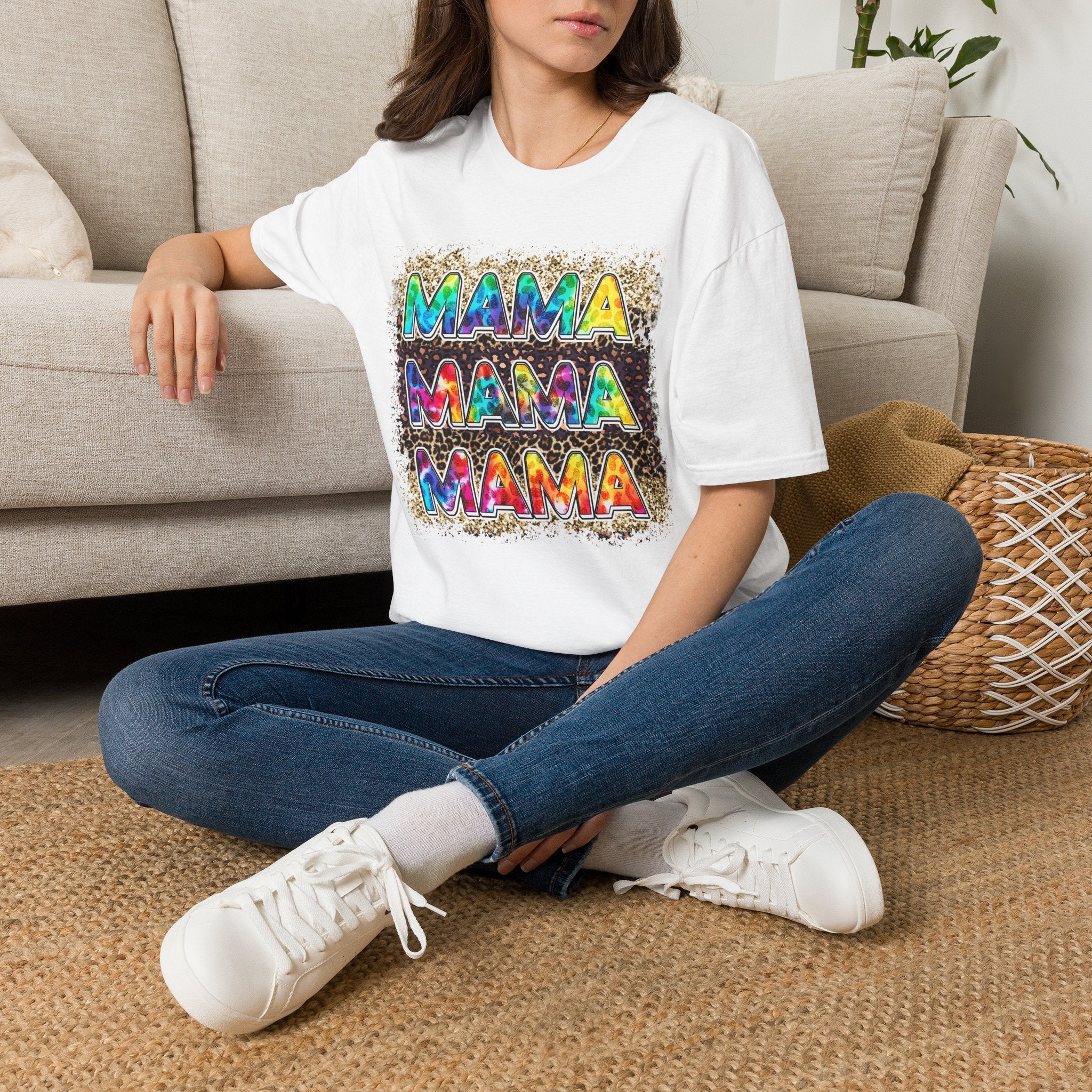 Mama Tie-Dye Graphic T-Shirt — Colorful Retro Tee for Moms