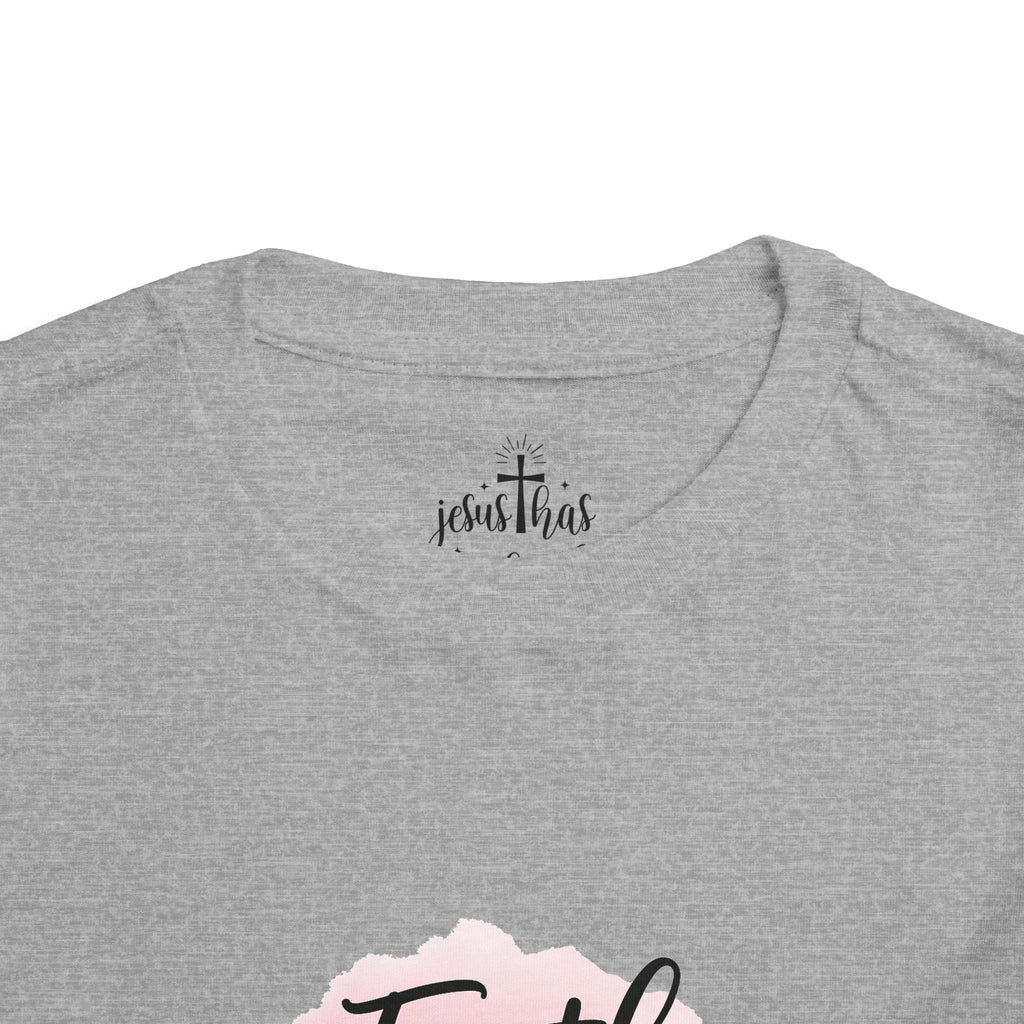 Faith Over Fear Toddler Tee — Pastel Watercolor Inspirational Kids Shirt