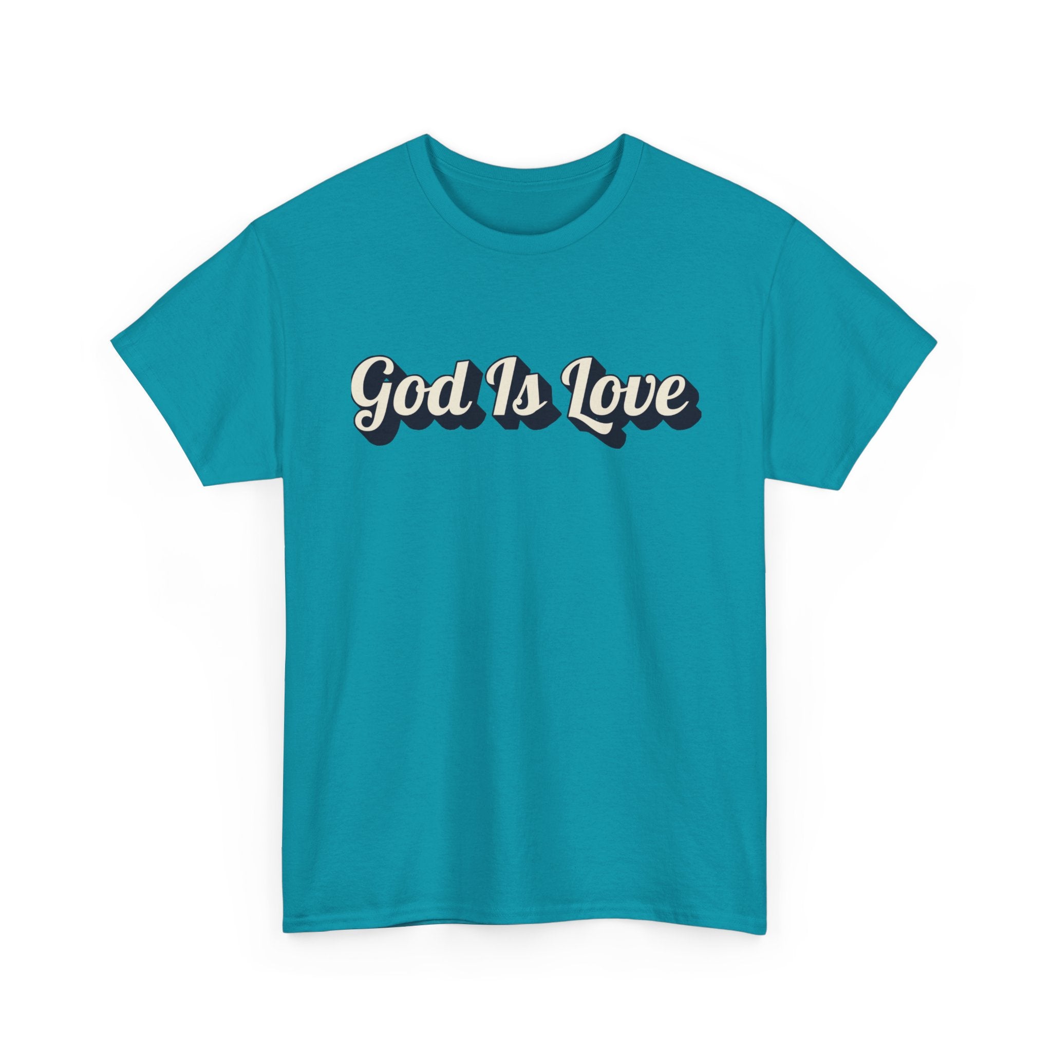 God Is Love T-Shirt — Retro Script Christian Tee