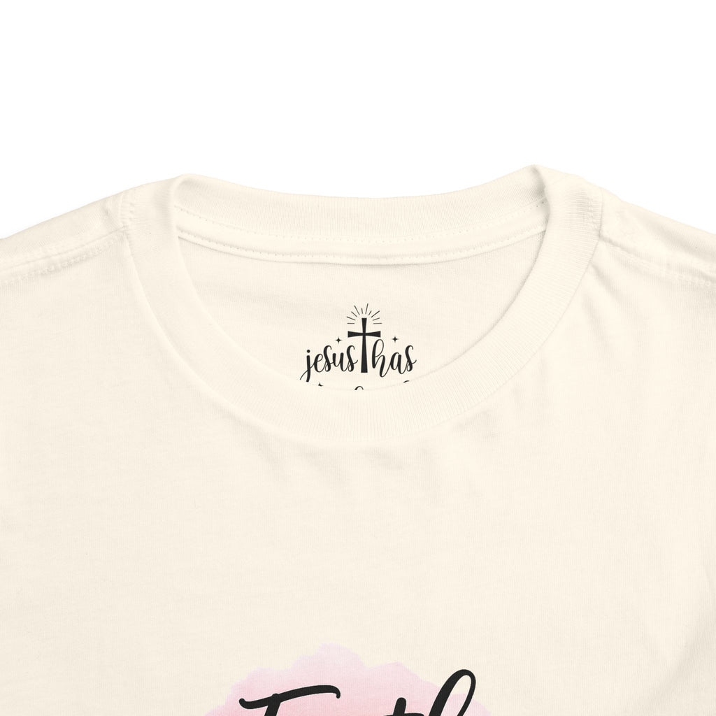 Faith Over Fear Toddler Tee — Pastel Watercolor Inspirational Kids Shirt