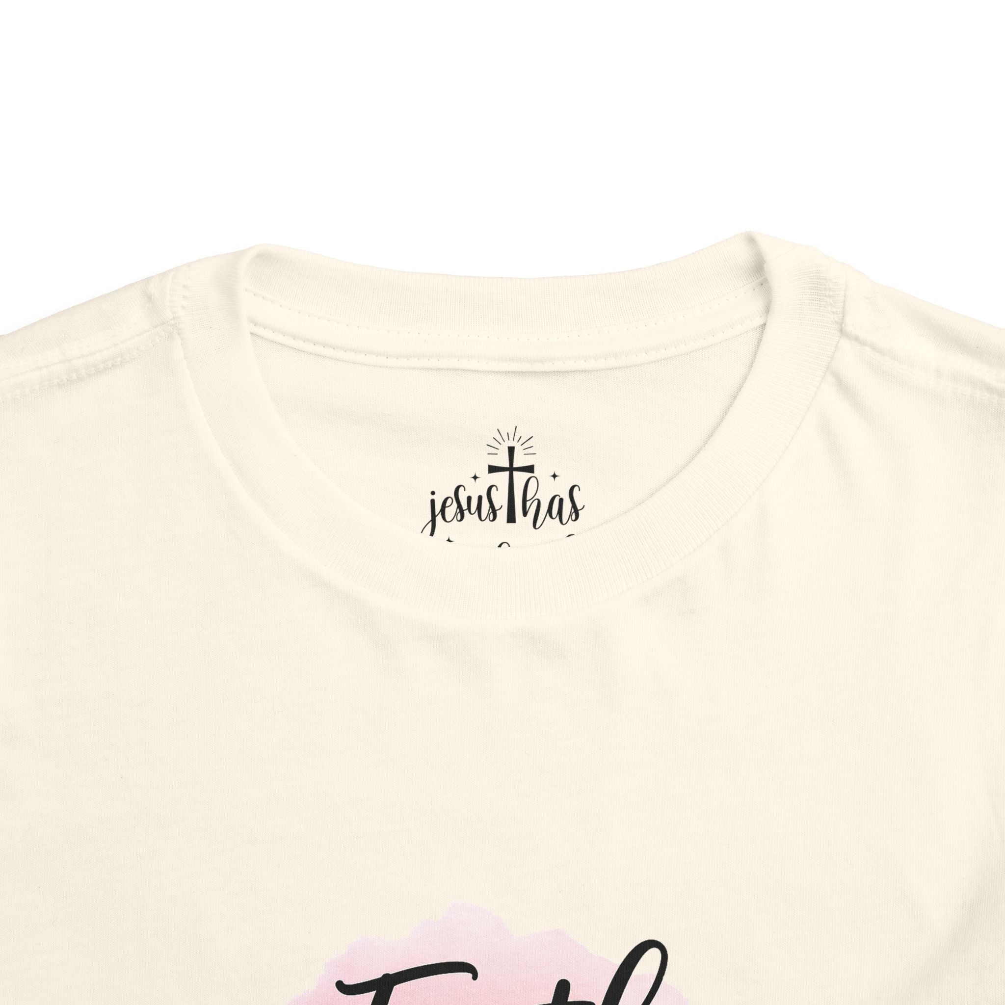Faith Over Fear Toddler Tee — Pastel Watercolor Inspirational Kids Shirt