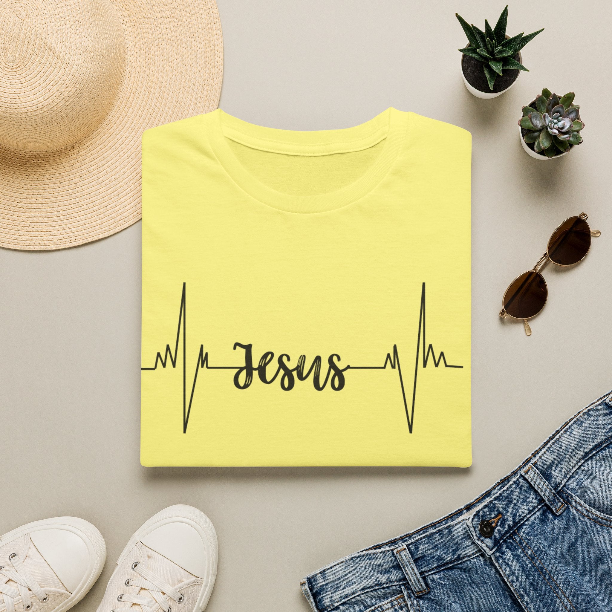 Jesus Heartbeat T-Shirt — Christian Faith Graphic Tee