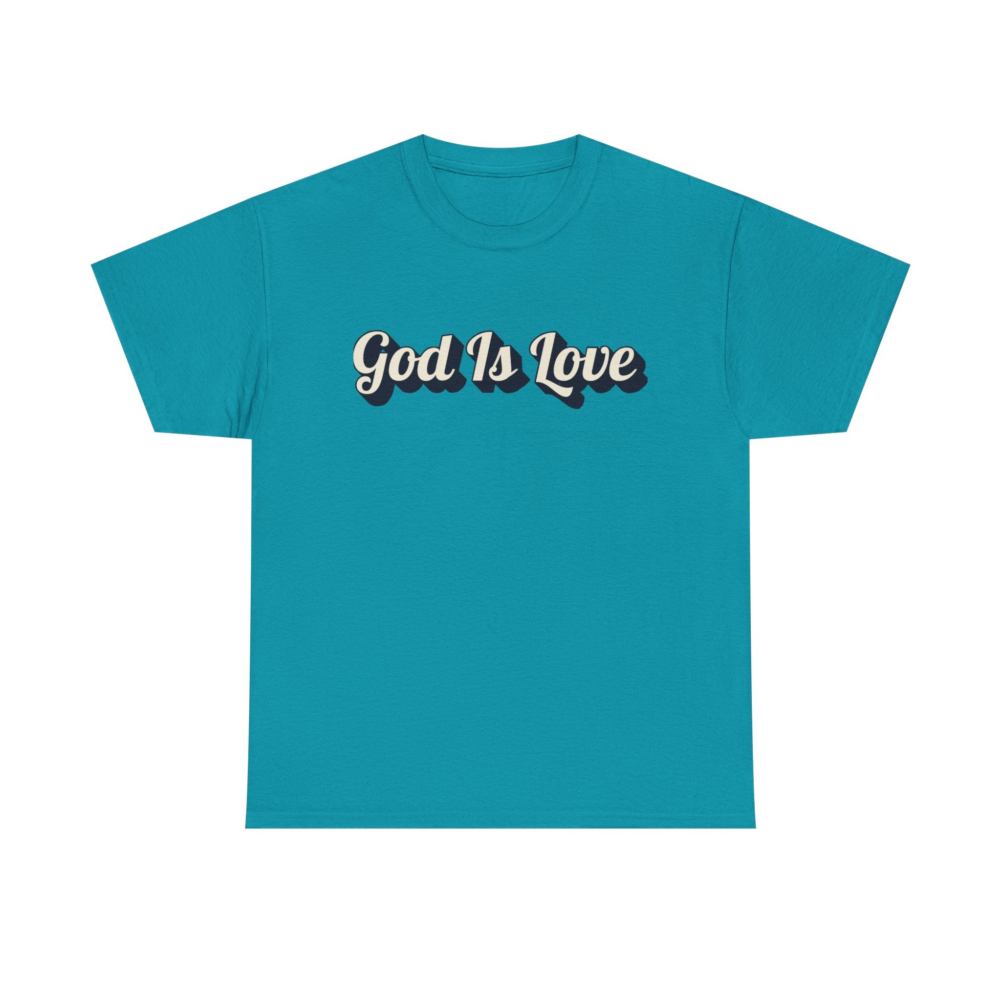 God Is Love T-Shirt — Retro Script Christian Tee