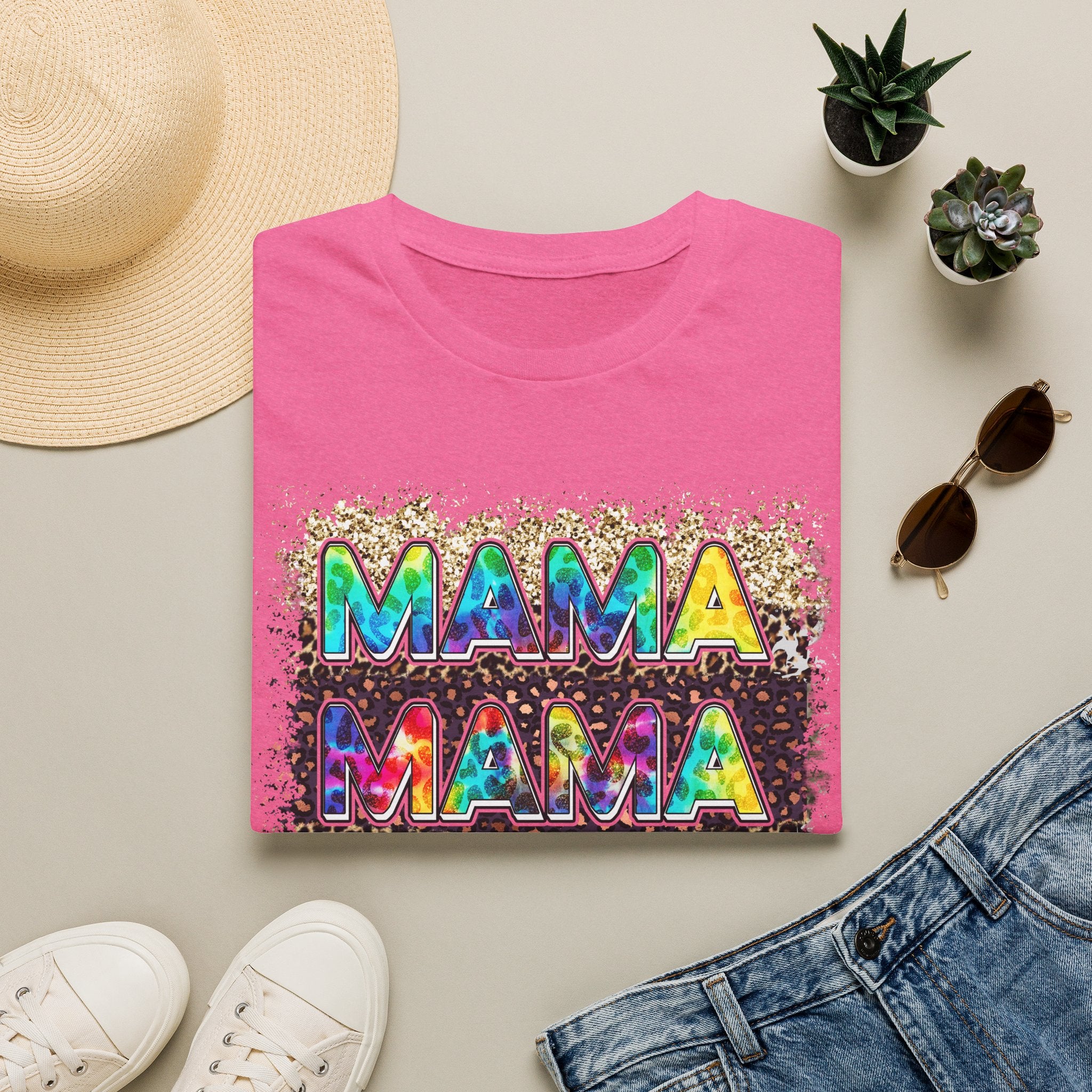 Mama Tie-Dye Graphic T-Shirt — Colorful Retro Tee for Moms
