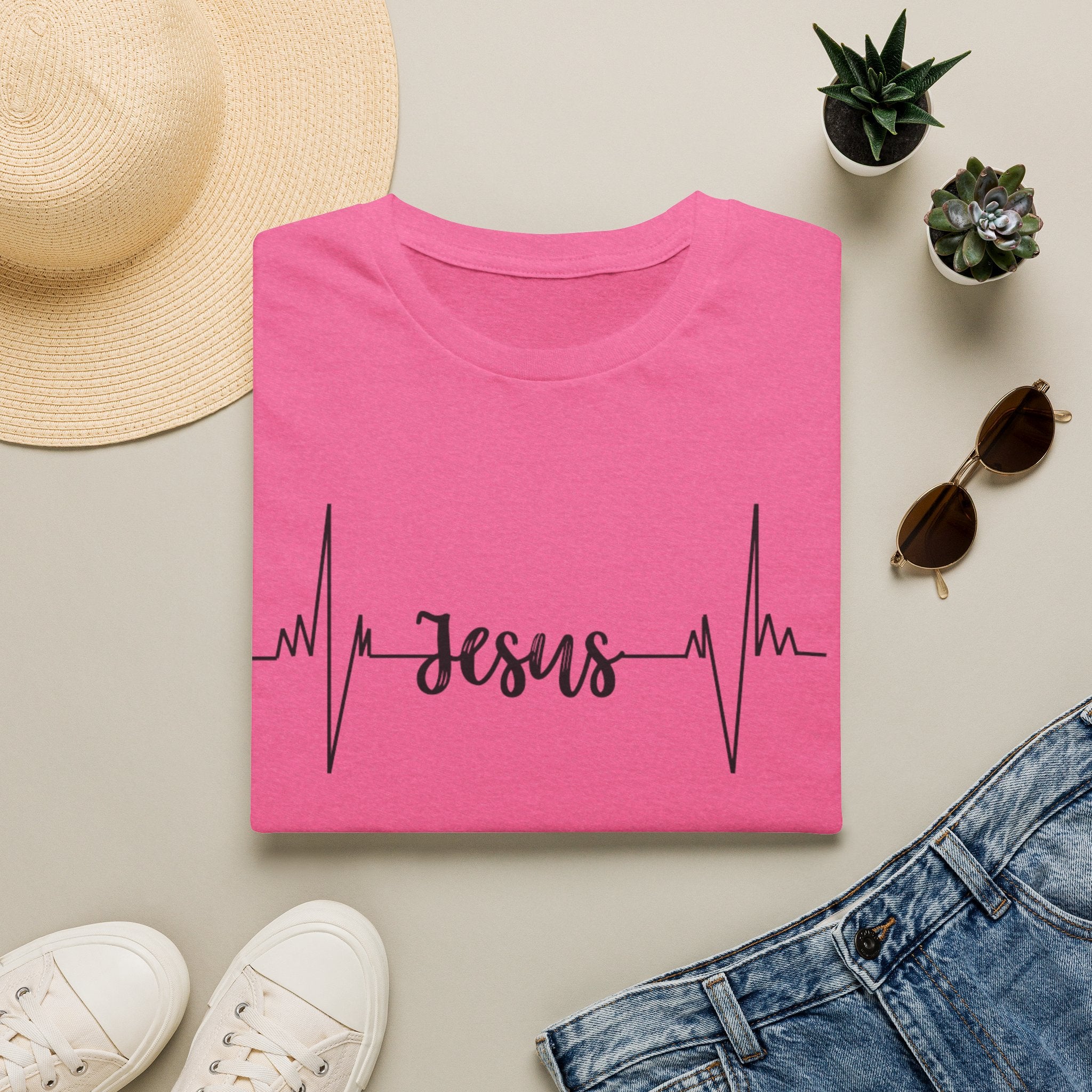 Jesus Heartbeat T-Shirt — Christian Faith Graphic Tee