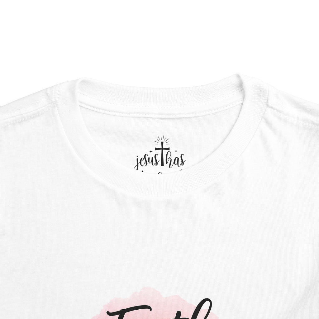 Faith Over Fear Toddler Tee — Pastel Watercolor Inspirational Kids Shirt