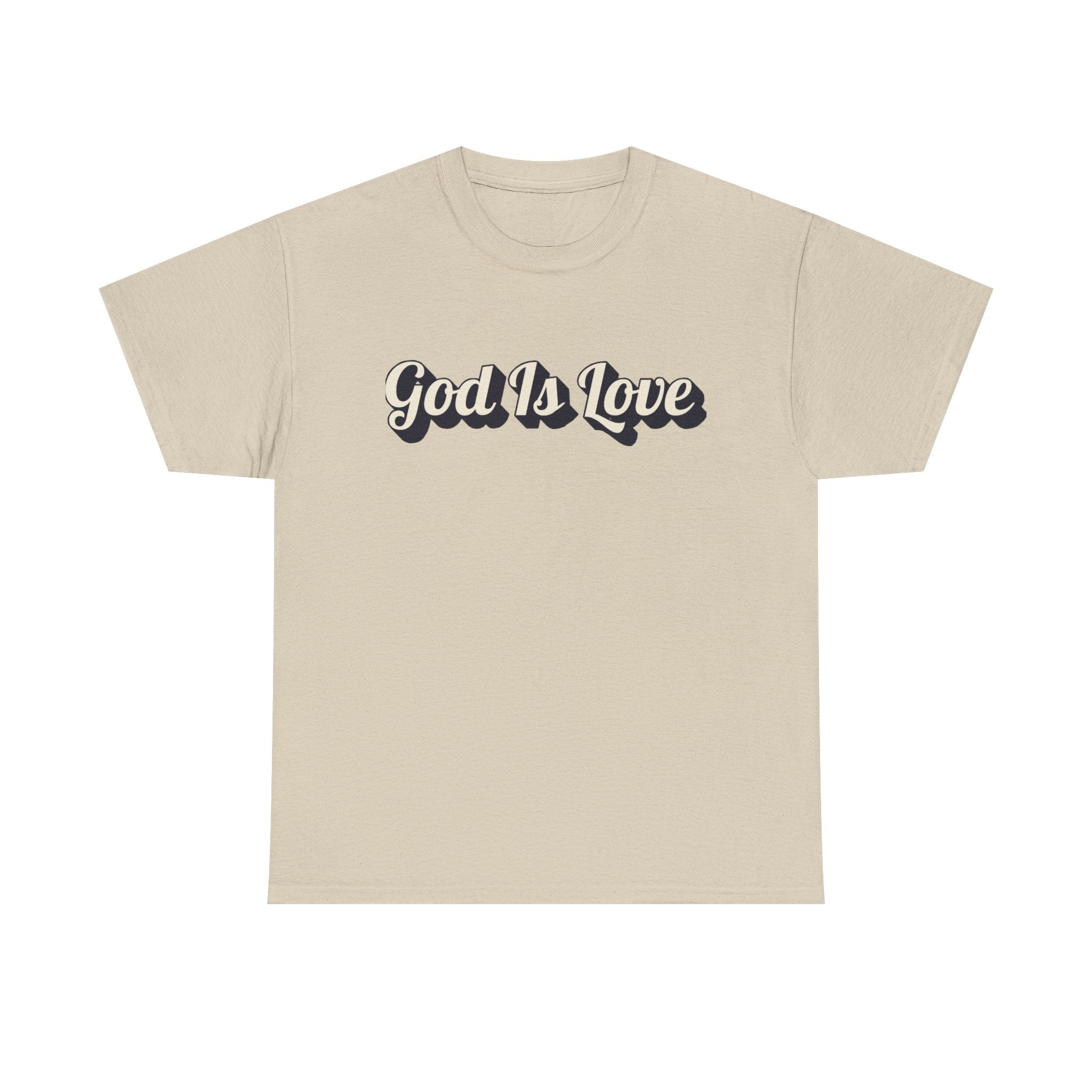 God Is Love T-Shirt — Retro Script Christian Tee