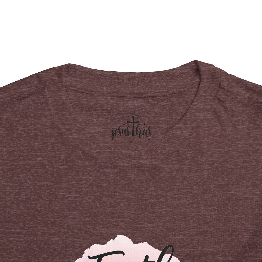 Faith Over Fear Toddler Tee — Pastel Watercolor Inspirational Kids Shirt