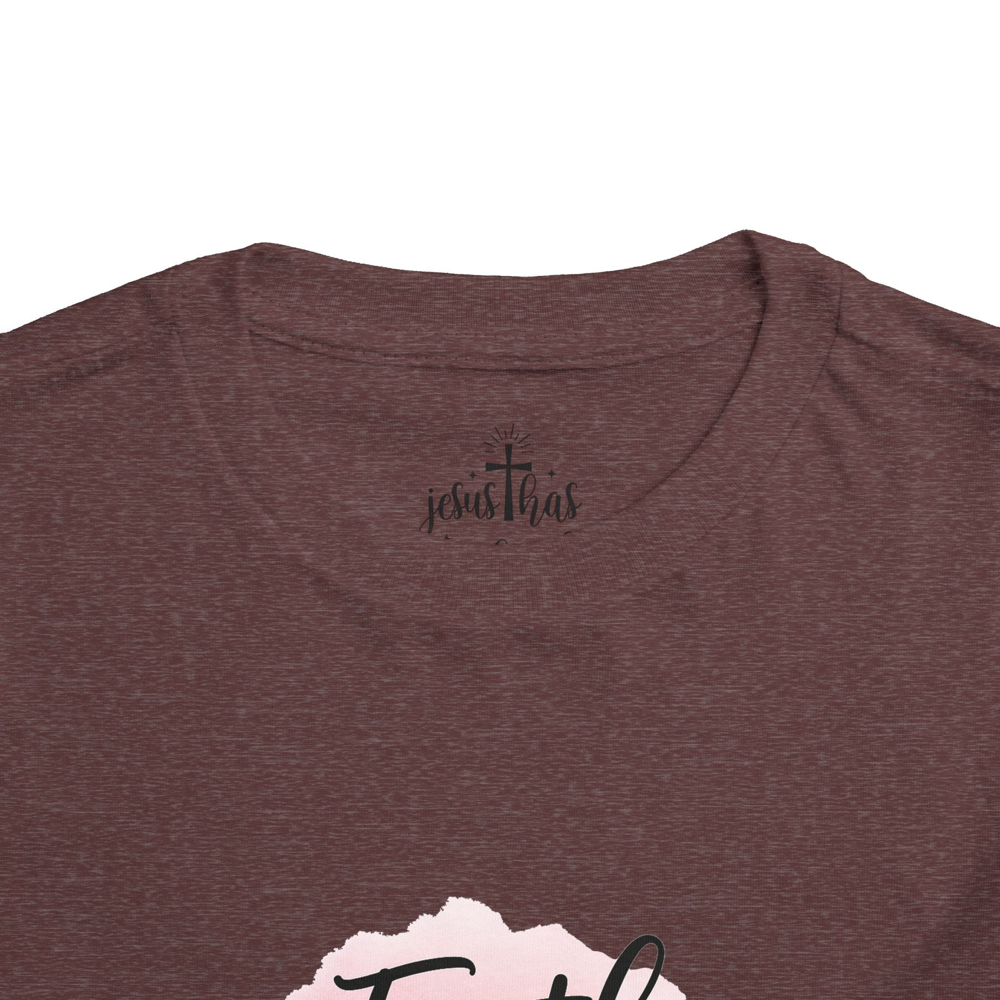 Faith Over Fear Toddler Tee — Pastel Watercolor Inspirational Kids Shirt
